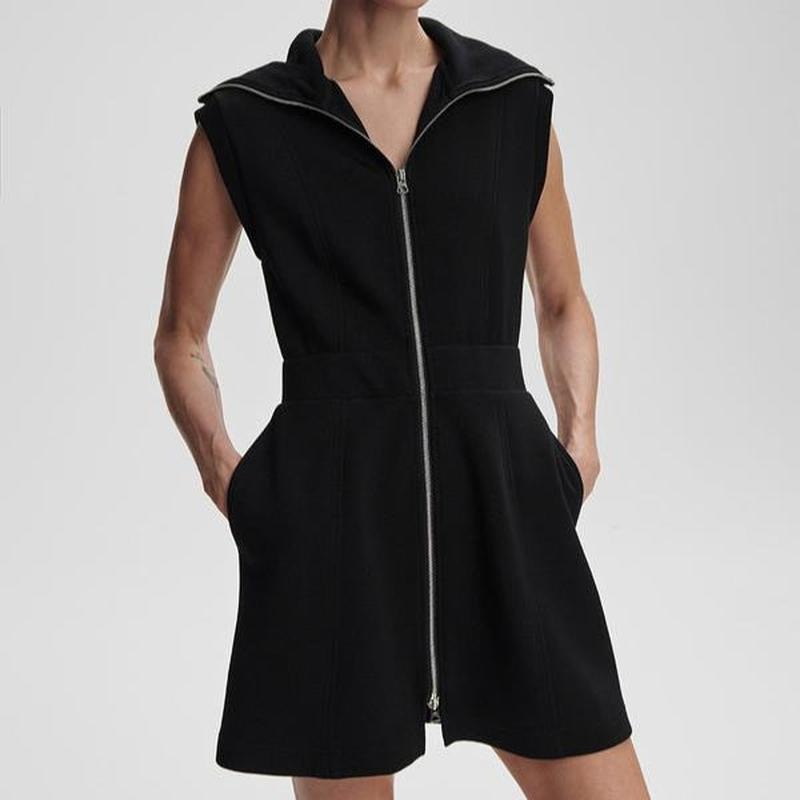 Varley Rebecca Zip Dress – Black