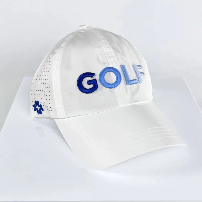Vimhue Golf Puff Ombre Hat – White/Blue