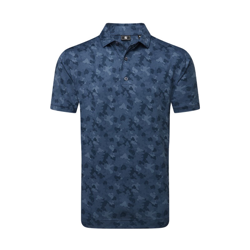 FOOTJOY Leaf Camo Lisle Men’s Polo (Blue)