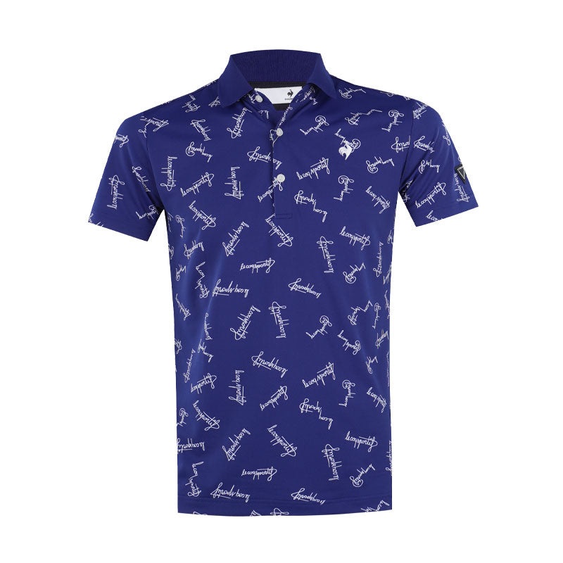 LE COQ SPORTIF GOLF Seasonal Print Men’s Polo (Blue)
