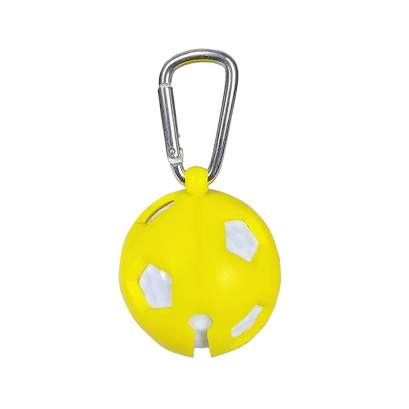 Silicone Golf Ball Holder Protective Bag Single Ball Storage Protection Carriers with Hook Golf Ball Storage Waist Holder  Yellow