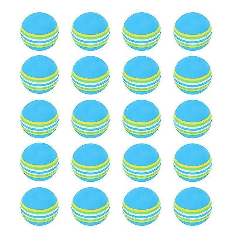 25pcs 42mm rainbow eva ball practice indoor training aid training ball (blue)