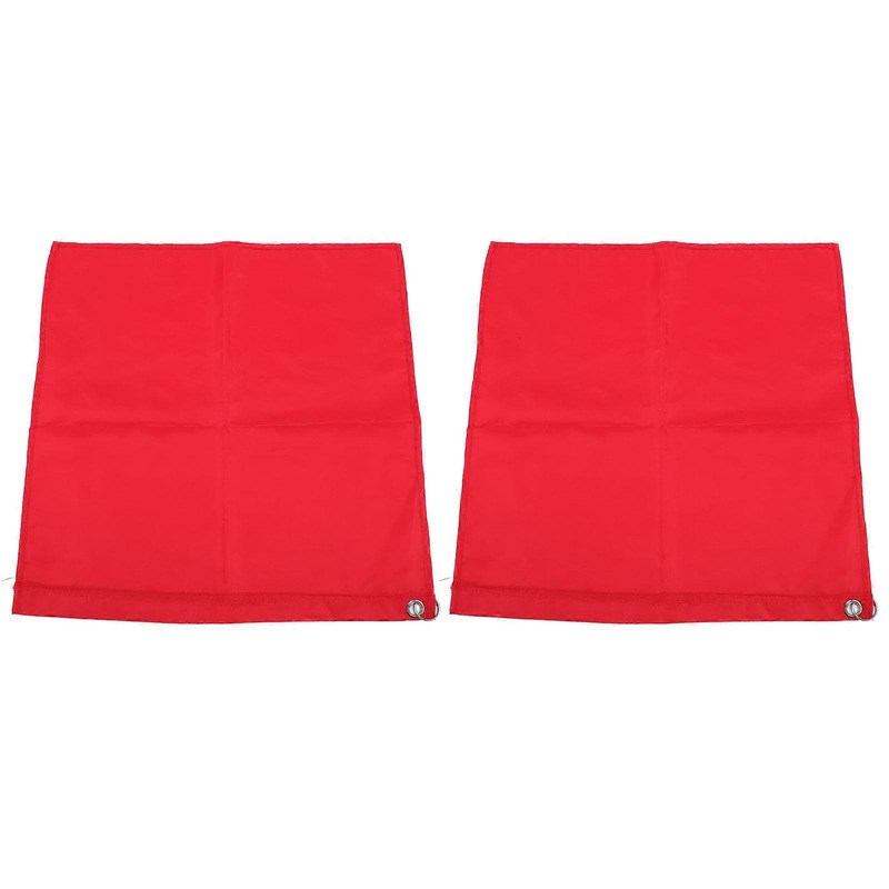 2PCS Horse Training Flag Abrasion Resistant Portable Equestrian Nylon Training Flag for Activity Entertainment Red