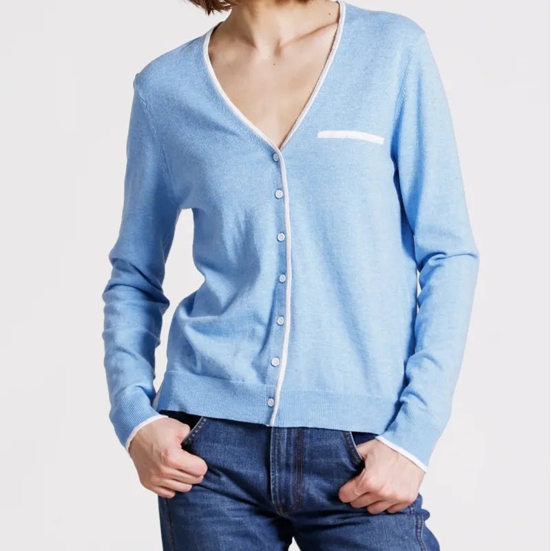 Minnie Rose Lightweight Cardigan – Celestial Blue