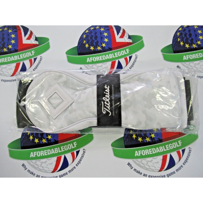 Titleist Limited Edition White Camo Leather Fairway Wood Head Cover