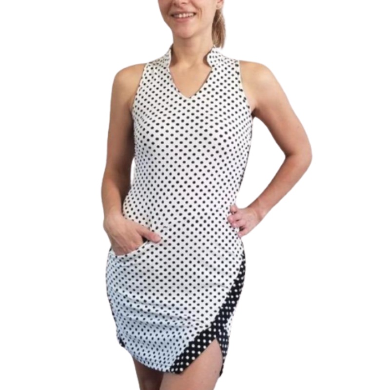 Tzu Tzu Kaia Dress – Polka Dotty -White/Black