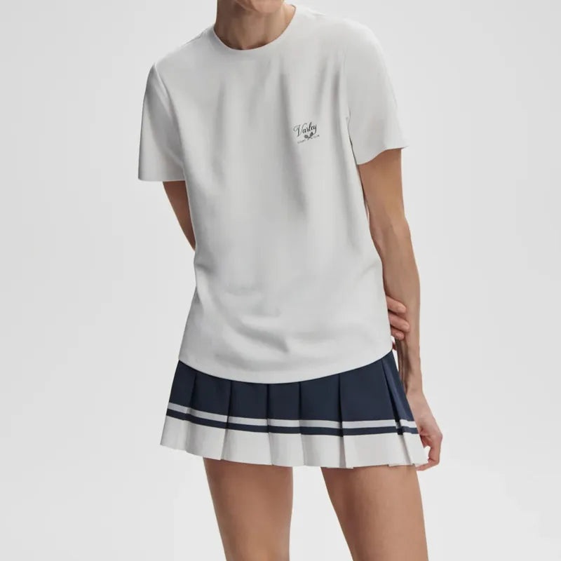 Varley Mattie Branded Tee – White