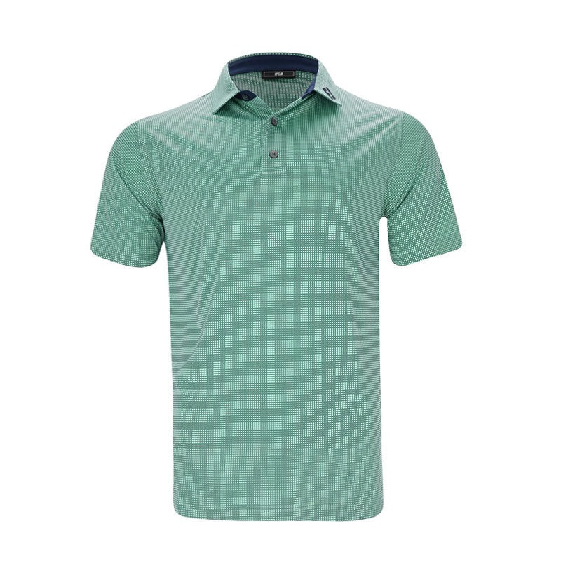 FOOTJOY Circle Foulard Lisle Men’s Polo (Seafoam)