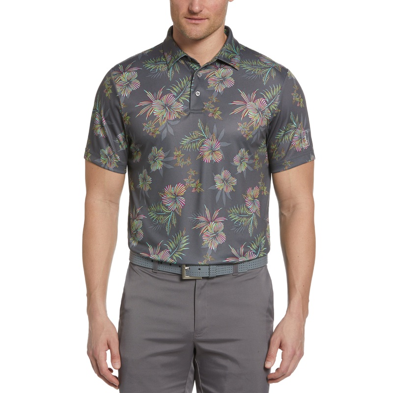 Men’s Hibiscus Roadmap Print Golf Polo