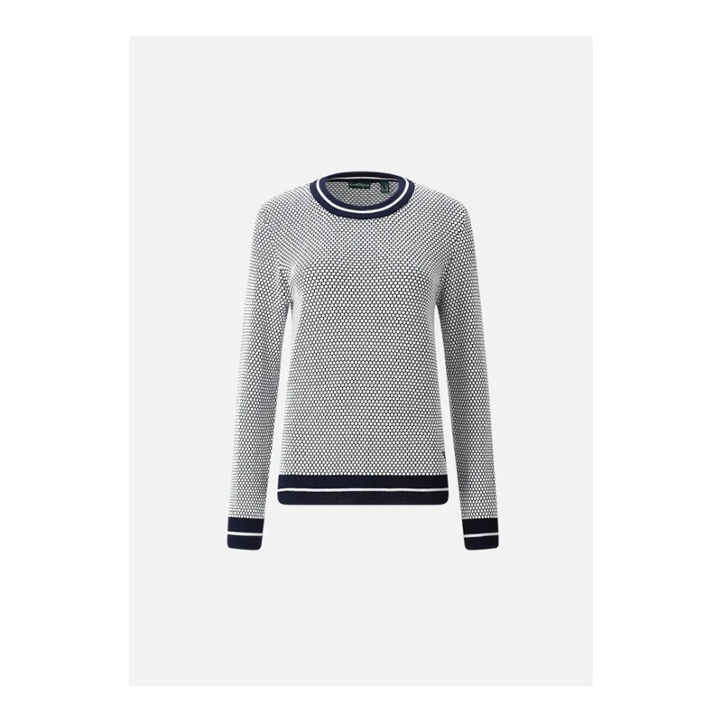 Women’s Nerea Sweater|White/Navy|S|M|M/L