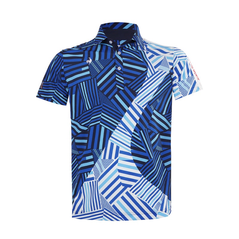 LE COQ SPORTIF GOLF Oversize Men’s Mock Shirt (Blue)
