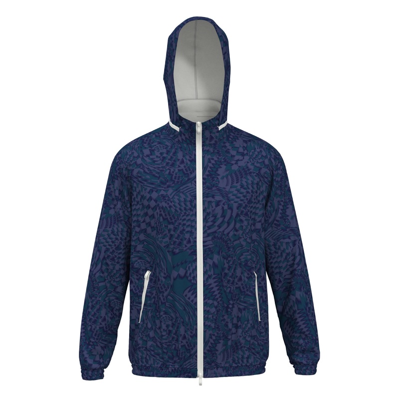 Men’s Tennis Full Zip Ventilated Printed Windjacket