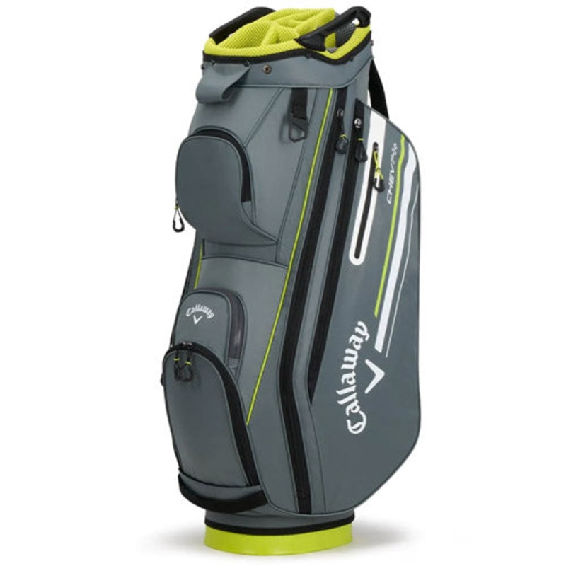 Callaway Chev 14+ Cart Bag – Charcoal/Fluro Yellow