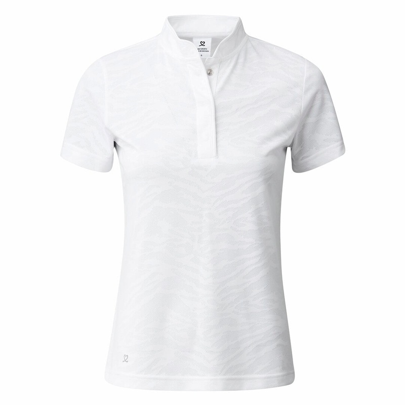Daily Sports Ladies Subtle White Camo Print Short Sleeve Golf Polo