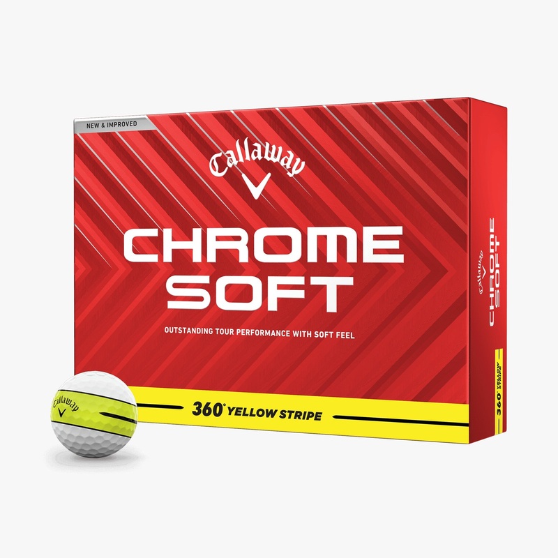 Callaway Chrome Soft 360 Yellow Stripe 1 Doz – Yellow