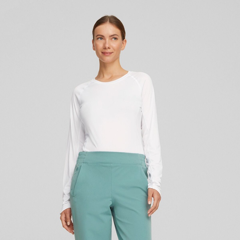 Puma Golf Women’s Bright White Long Sleeve Crew Neck Top