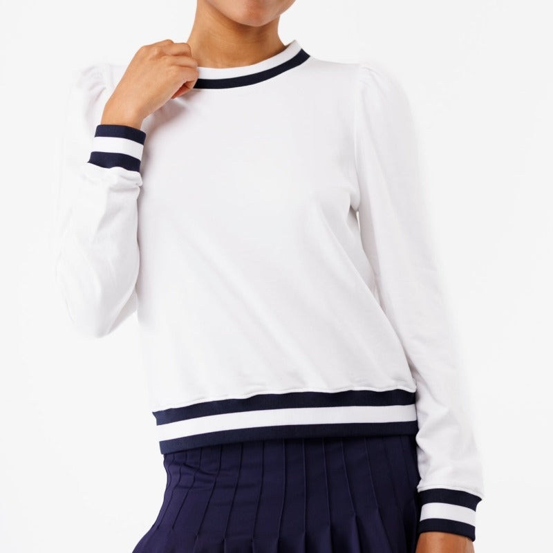 Smith & Quinn Peggy Sweatshirt – White/navy