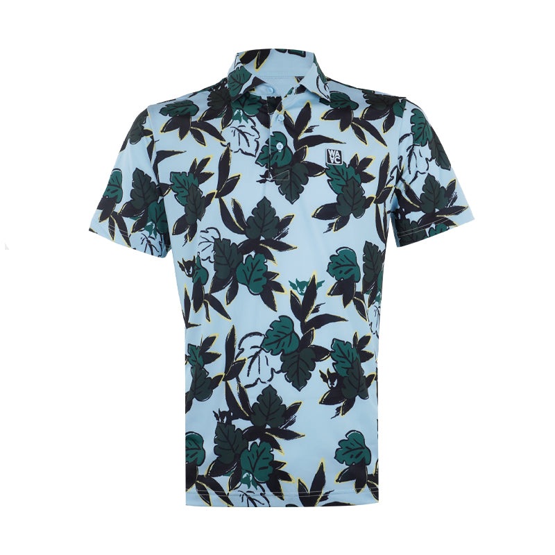 WAAC Athletic Forest Stretch Men’s Polo (Light Blue)