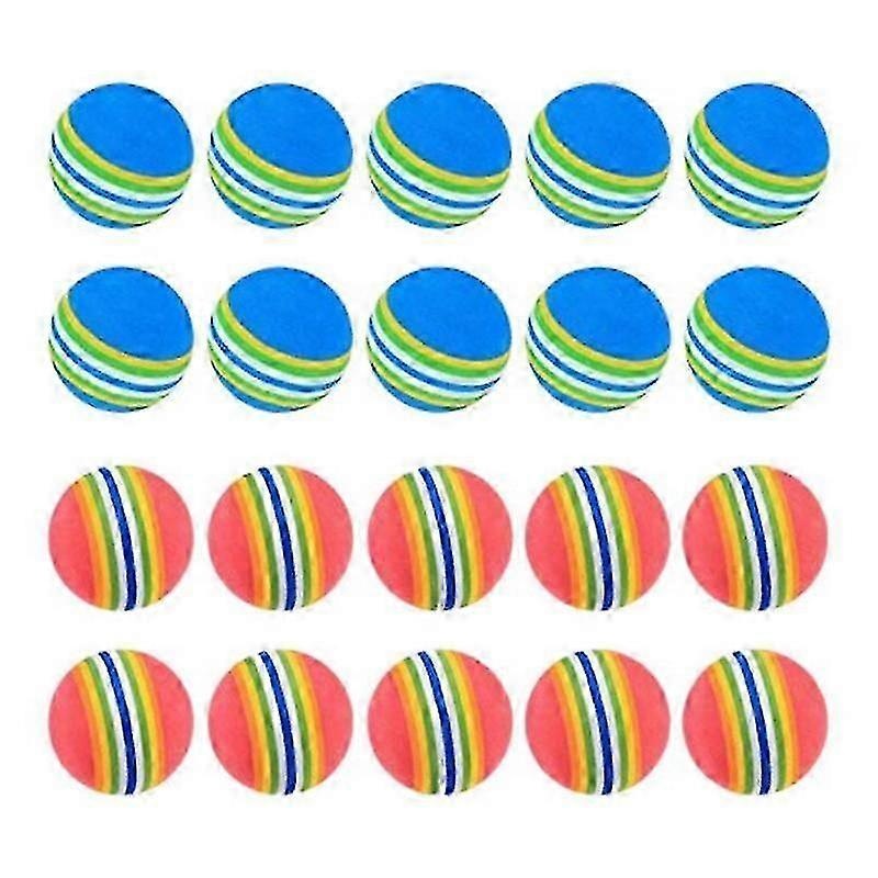 20 Pcs Golf BallsSoft Foam Garden Golf Balls Practice Golf Balls Sponge Rainbow Golf Balls for Indo hwy