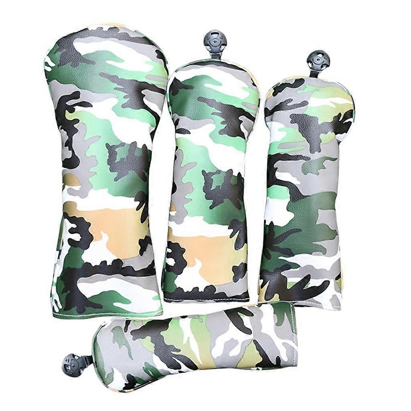 4x Waterproof Pu Leather Headcover With Interchangeable Adjustable 5 7