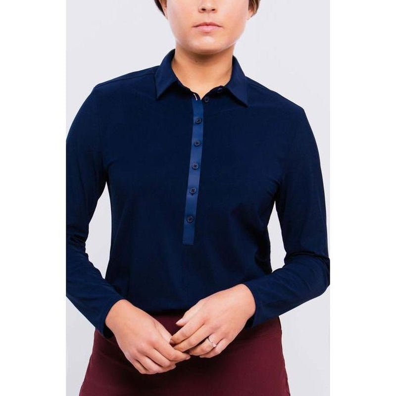 Foray Golf Core L/S Polo – Navy