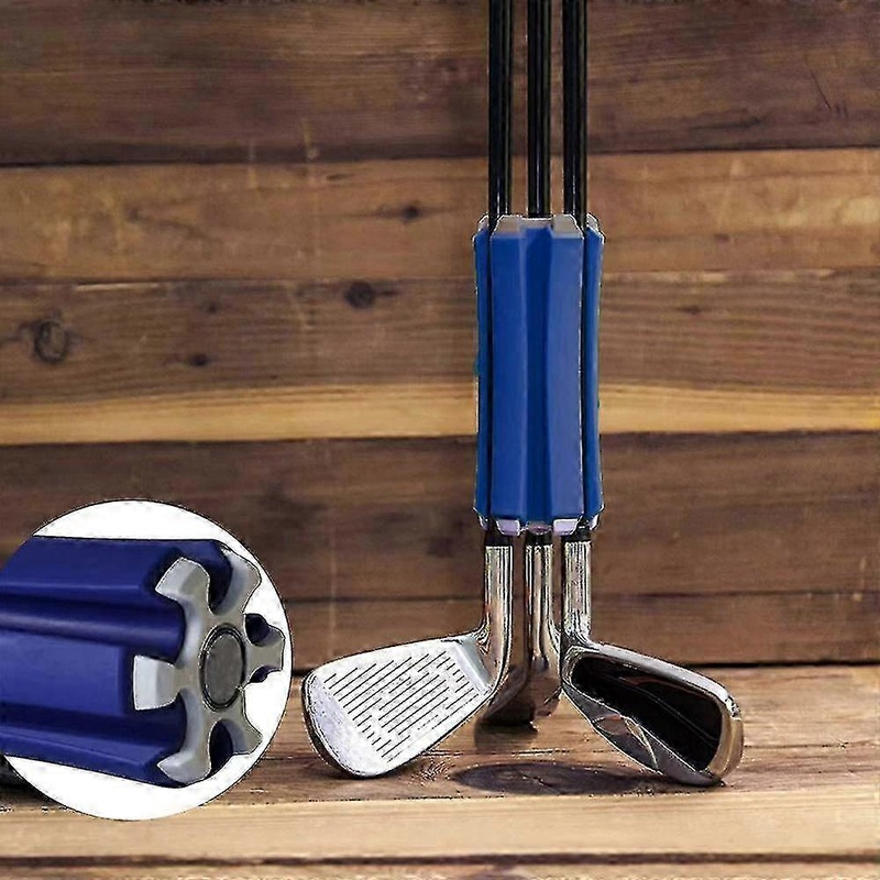 Portable Golf Club Organizer Silo Carrier – Blue White for Outdoor Sports