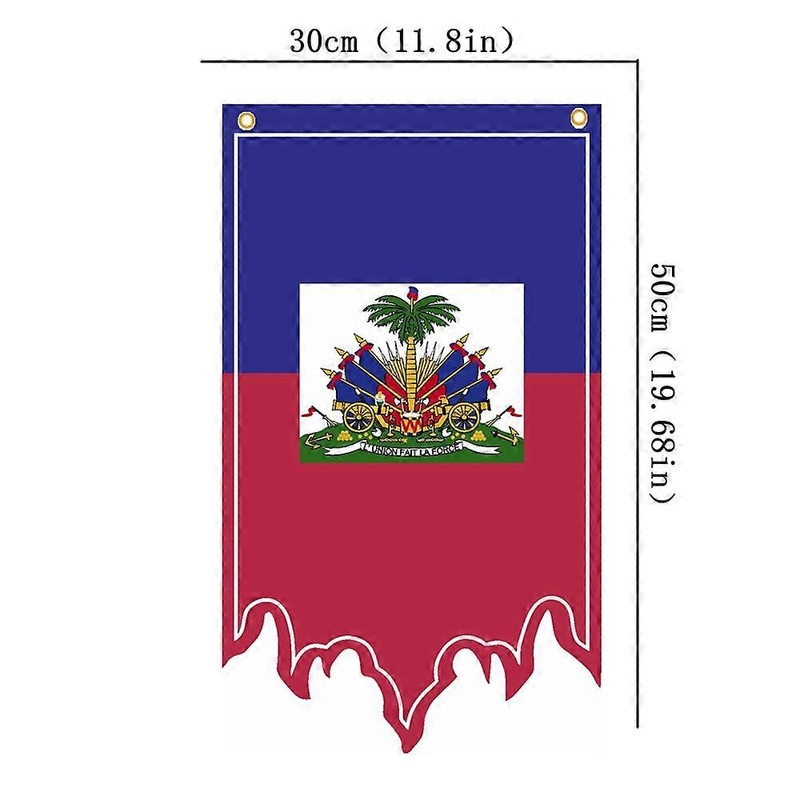 Special-shaped Flag Haiti Flag Outdoor Decor Fade Proof Longest Last For Outdoor Indoor Decor