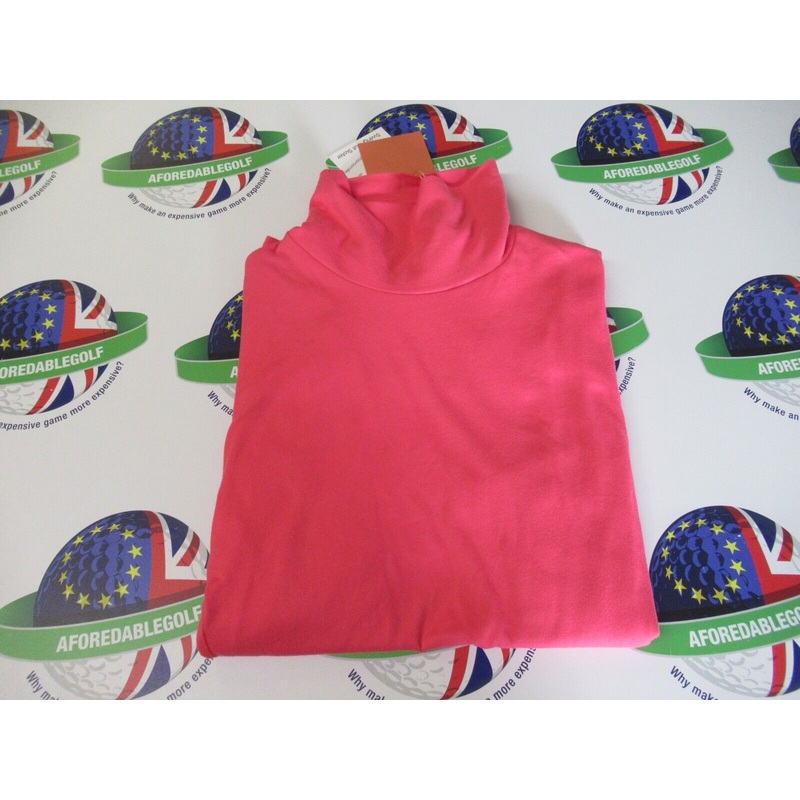 Swing Out Sister Chamomie Roll Neck Top Hot Pink UK Size XL