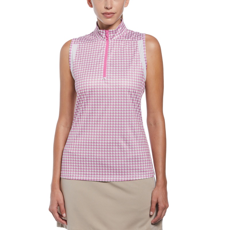 Women’s Geo Print Mock Neck Golf Top