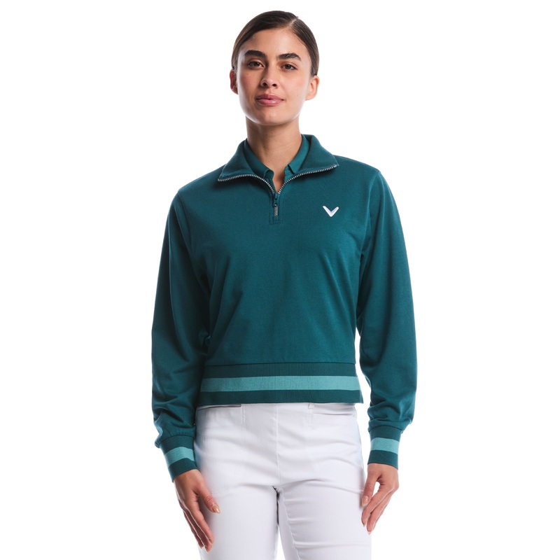 Women’s Lightweight Cropped 1/4 Zip Golf Jacket