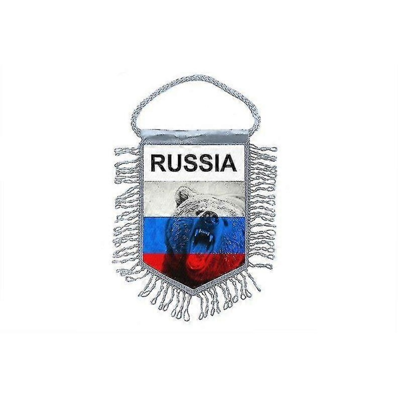 Flag Mini Flag Country Car Decoration Russia Russian Bear