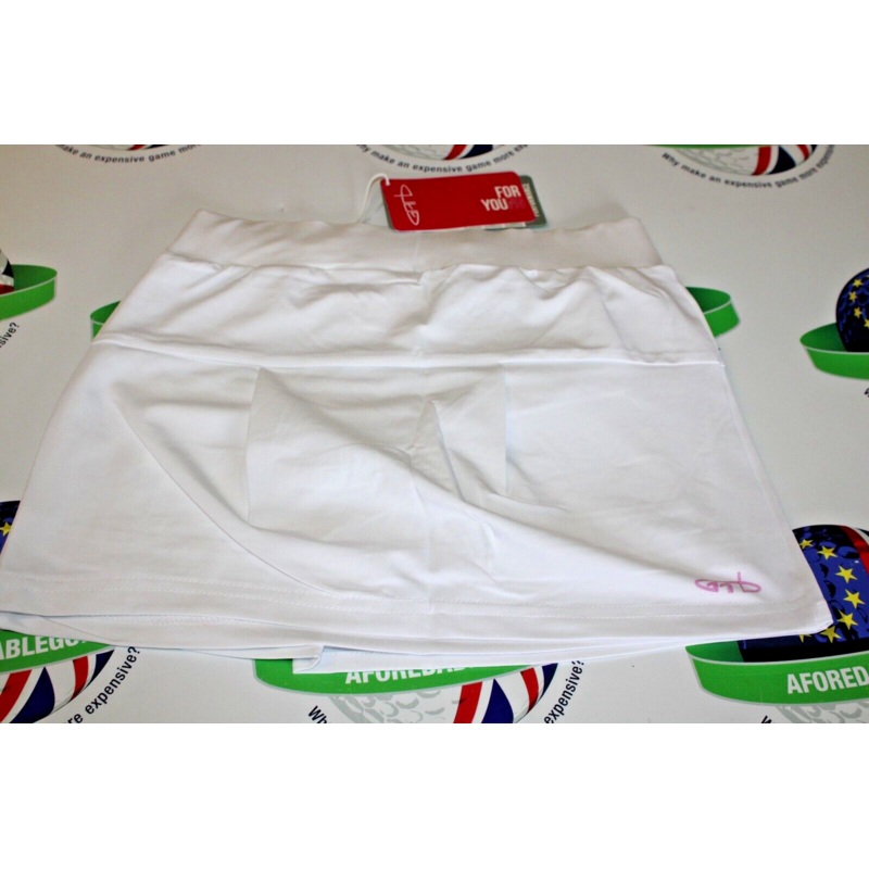 Garbinc Trina Junior Girls Golf Skort White Size Small Ages 5-6