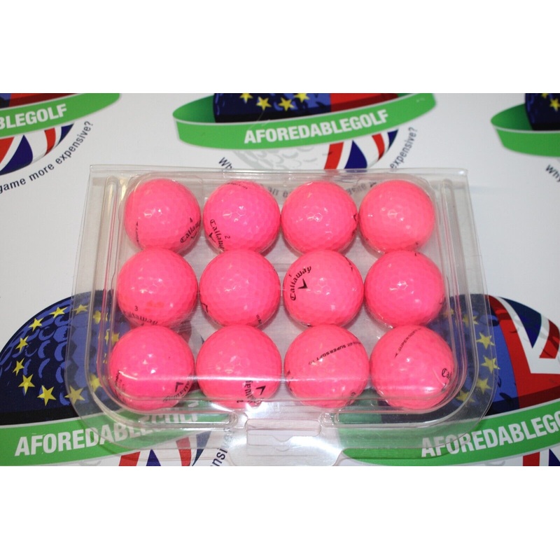 12 Callaway Supersoft Pink Golf Balls Pearl/Pearl 1 Grade