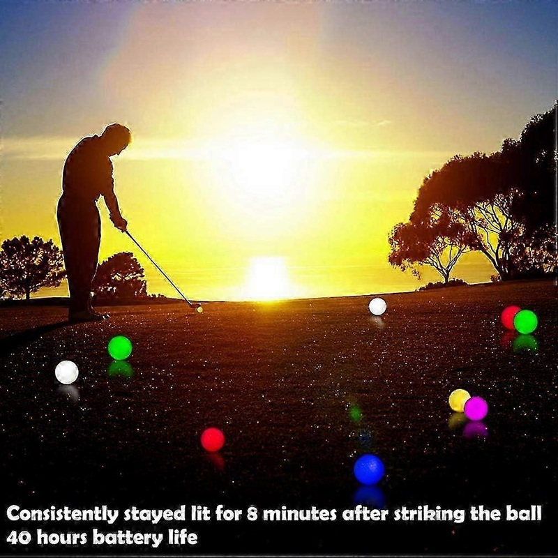 2025 6 Pcs LED Golf Balls Light Up Golf Balls Golf Ball Glowing in the Dark Golf Balls for Night Training and Golf Long-Distance Shots