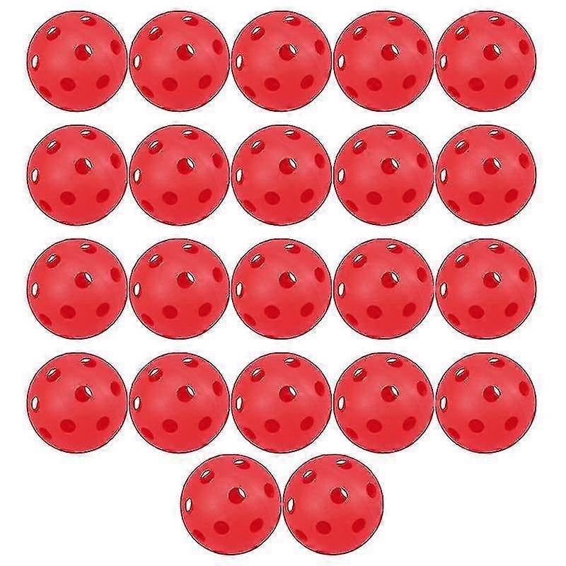22pcs Plastic Balls Official Size Ball Set For Indoor Outdoor Courts Practice (red)