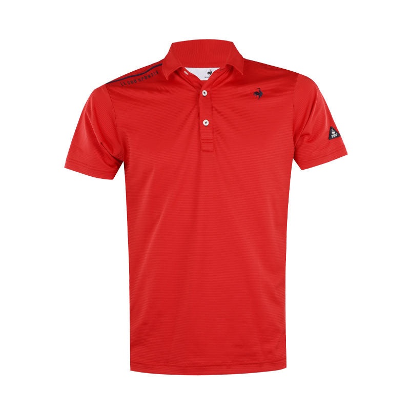 LE COQ SPORTIF GOLF Stripe Men’s Polo (Red)