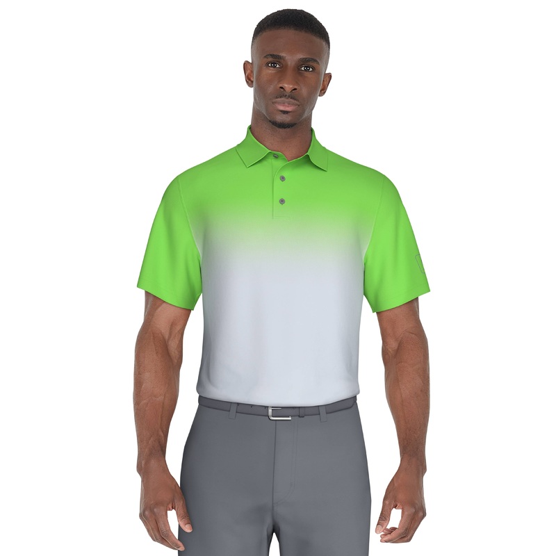 Men’s Short Sleeve Ombre Print Polo