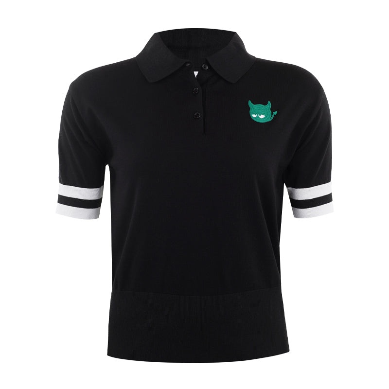 WAAC Korea Knit Women’s Polo (Black)