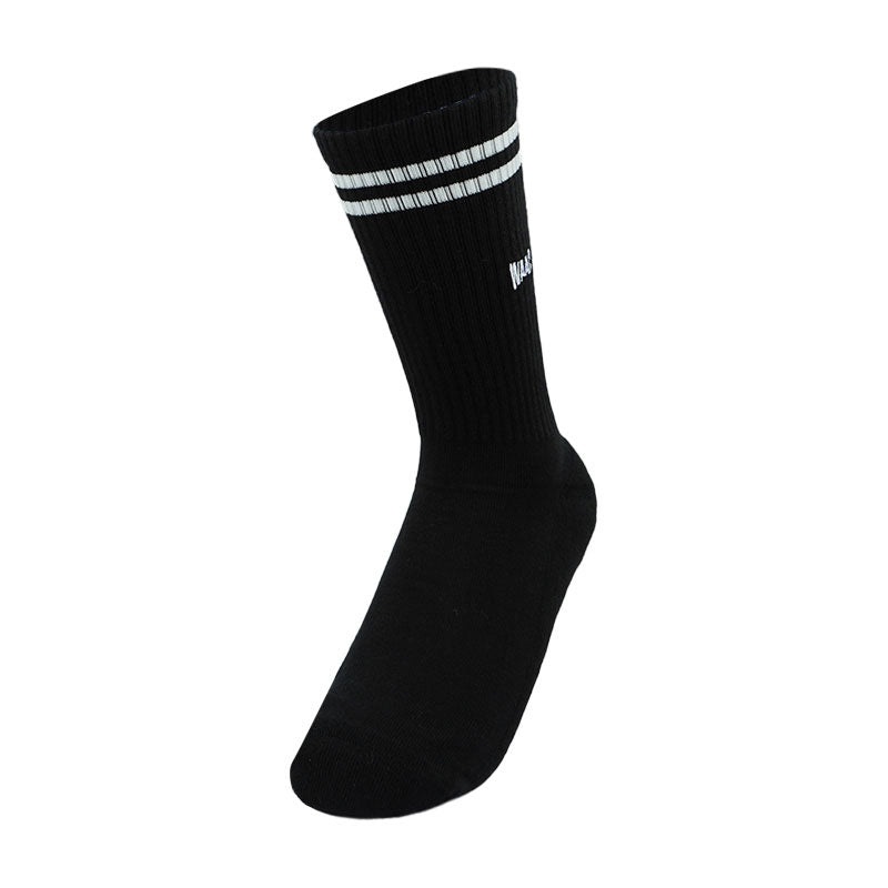WAAC Stripe Men’s Crew Socks (Black)
