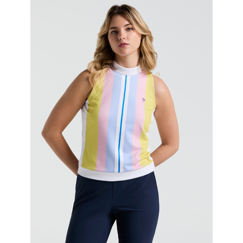 Women’s Tennis Striped Ribbed Tank Top