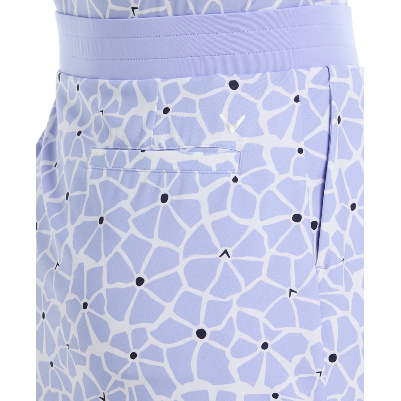 16 Spring Floral Print Color Block Golf Skort