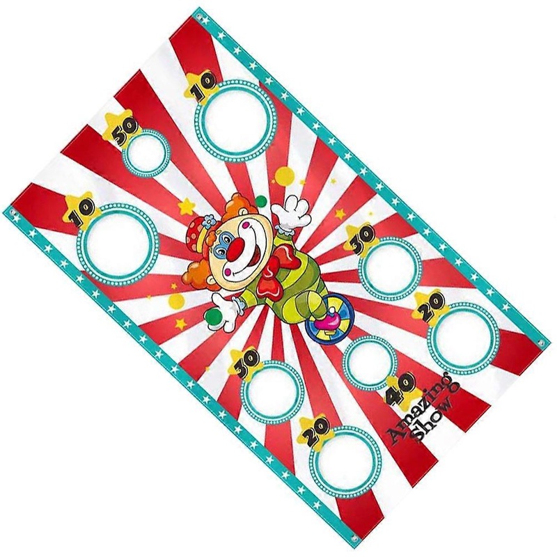 Circus Party Game Flags Pendant Shape Kids Parties High Precision Automatic Digital Printing 3Pcs