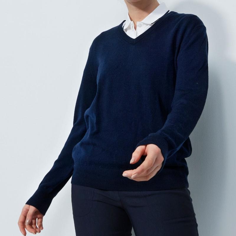 Daily Sports Boston V-Neck Sweater – Marine