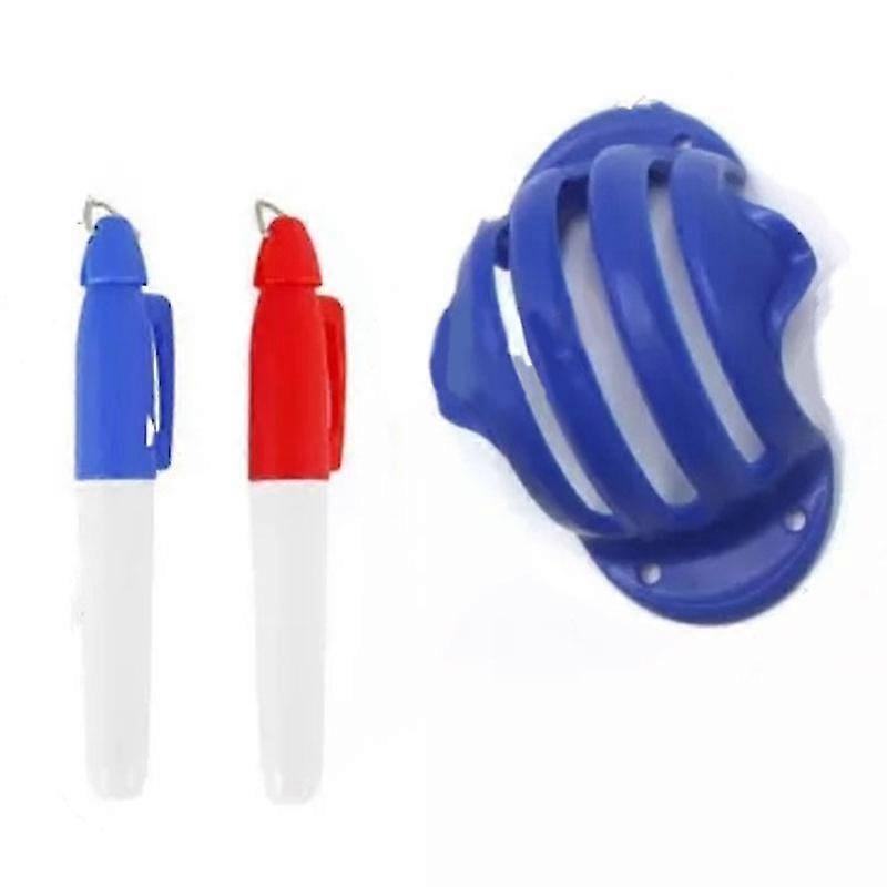 Golf Ball Triple Track 3 Line Marker Stencil Erc Soft + 2 Pen High Triple Tracks  Blue