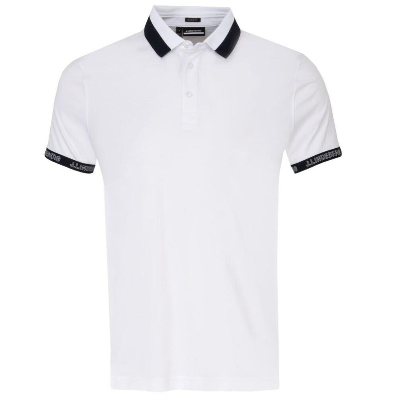 J.Lindeberg Guy Regular Fit Polo Shirt White UK Size XL