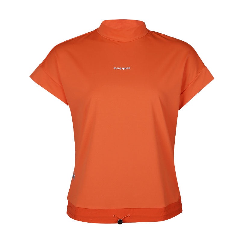 LE COQ SPORTIF GOLF Rijoume Women’s Mock Shirt (Orange)