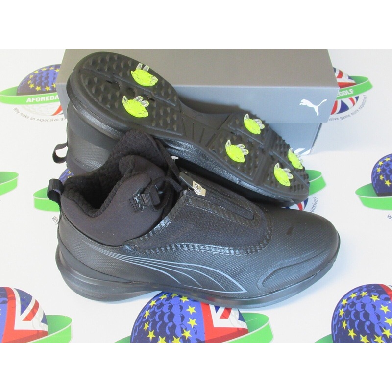 Puma Drylbl Fusion Foam Waterproof Spiked Golf Boots Black/Grey UK Size 10.5