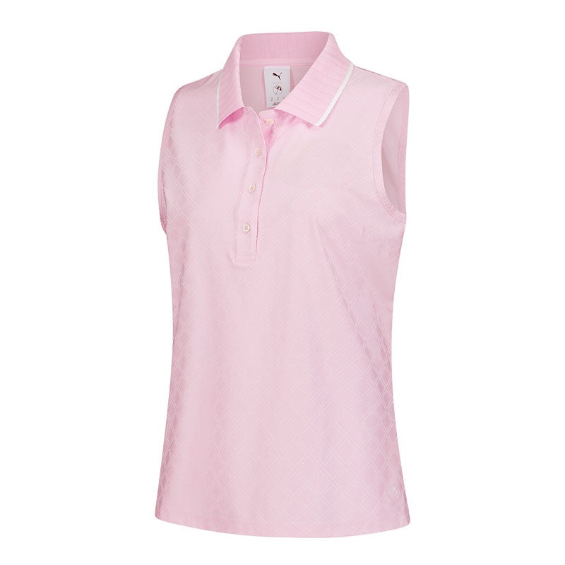 PUMA x Arnold Palmer Jacquard Women’s Sleeveless Polo (Pale Pink)