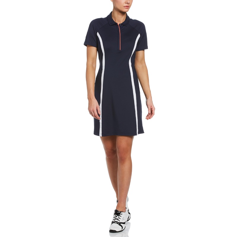 Womens Plus Swing Tech Color Block Golf Dress
