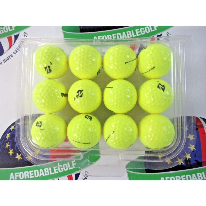 12 Bridgestone E6 Optic Yellow Golf Balls Pearl/Pearl 1 Grade